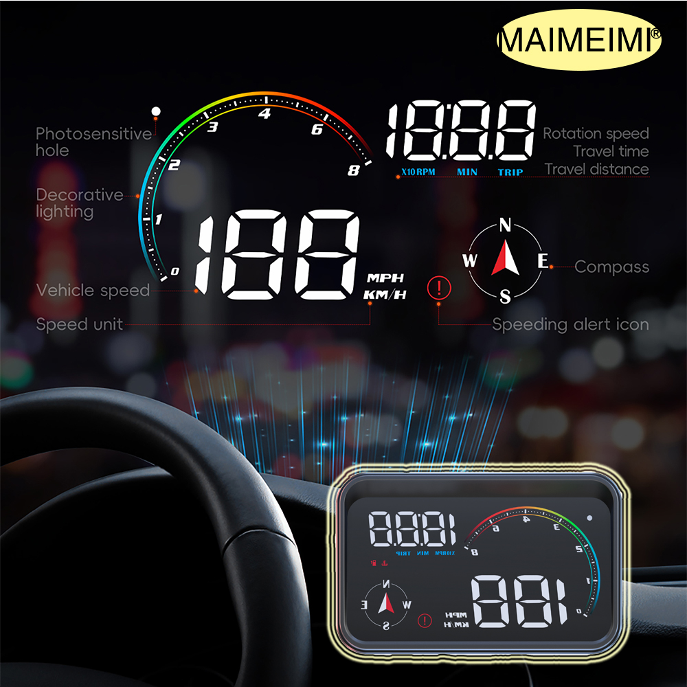 Electronics Gadgets Wholesale - M24 HUD เกจวัดความเร็วอัจฉริยะ OBDII GPS อุปกรณ์อิเล็กทรอนิกส์ในรถยนต์