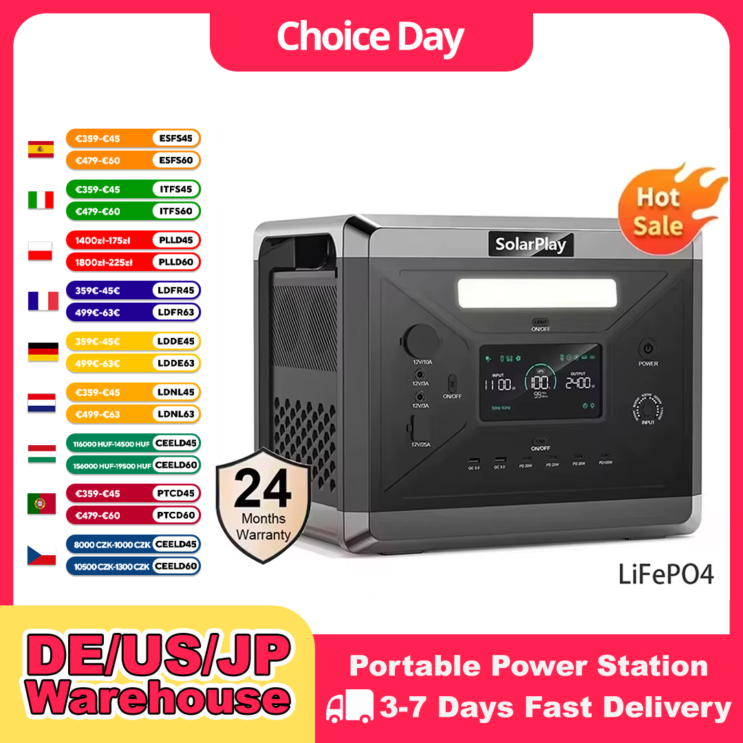 Solar Powered Charger - สถานีพลังงานแบบพกพา SOLARPLAY รุ่น Q2501 สำหรับการตั้งแคมป์กลางแจ้งและใช้งานในบ้าน แบตเตอรี่