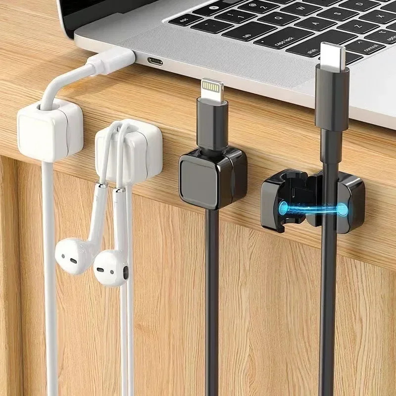 Magnetic Charging Cable - 36/16/8/3 ชิ้น คลิปหนีบสายแม่เหล็ก ที่ยึดสายไฟแบบมีกาว อุปกรณ์จัดระเบียบสายไฟ ที่ยึดสายปรับระดับได้