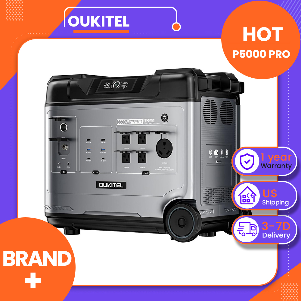 Solar Powered Charger - OUKITEL P5000 Pro สถานีพลังงานแบบพกพา แบตเตอรี่ LiFePO4