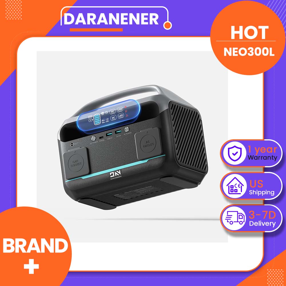 Solar Powered Charger - สถานีพลังงานแบบพกพา Daranener NEO300L 350W, แบตเตอรี่ LiFePO4