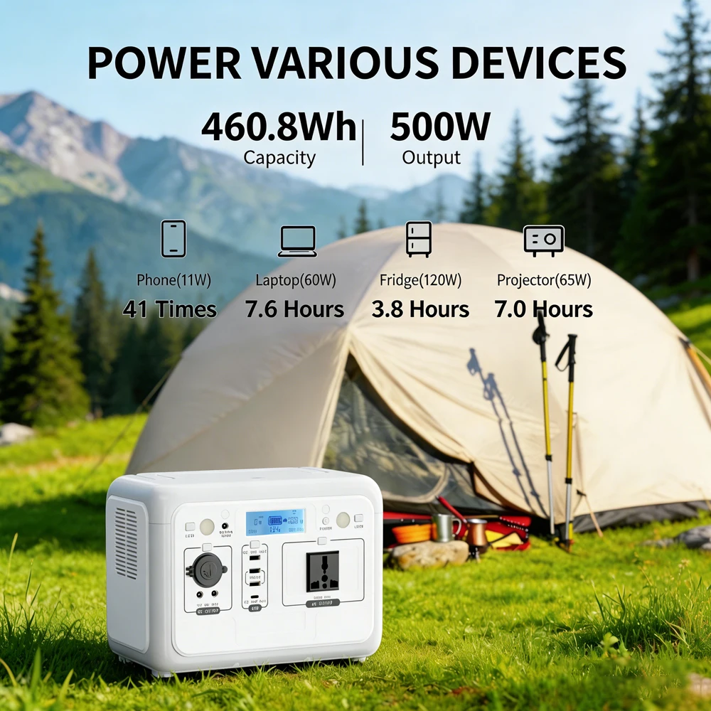 สถานีพลังงานแบบพกพา 500W แบตเต - Solar Powered Charger บทวิจารณ์และราคา