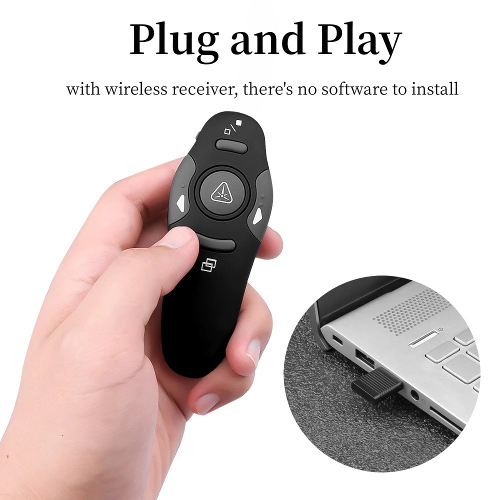 เมาส์ไร้สาย 2.4G รีโมทไร้สายสำ - Laser Pointer Presenter บทวิจารณ์และราคา