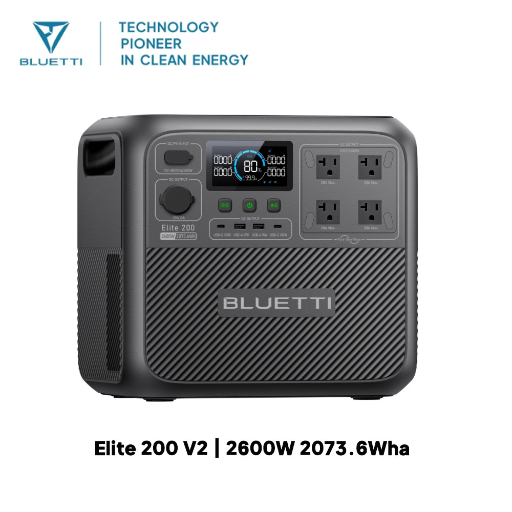 【รีนิว】BLUETTI Elite 200 V2 สถ - Solar Powered Charger บทวิจารณ์และราคา